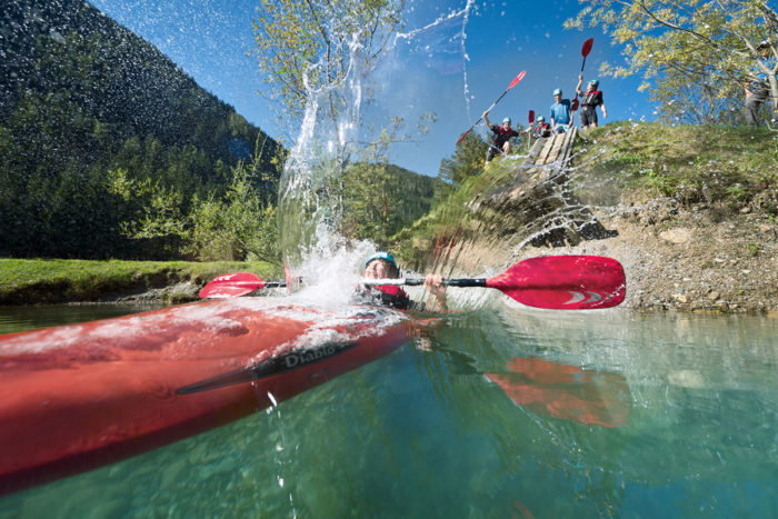 Kajak im Sommerurlaub in Flachau, Salzburger Land